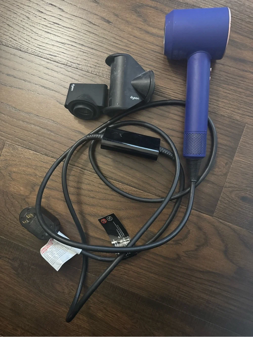 Dyson Purple Hair Dryer with Magnetic Styling Attachments